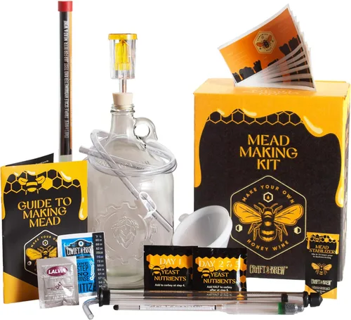 Miniatura 8 de Craft A Brew - Kit de fabricación de hidromiel - Kit reutilizable para hacer tu propio hidromiel - rinde 1 galón de hidromiel