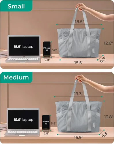 Miniatura 36 de BAGSMART Bolsa de mano para mujer con cremallera, bolsa de gimnasio con compartimentos, bolsa de trabajo para enfermera, baile, bolsa de yoga