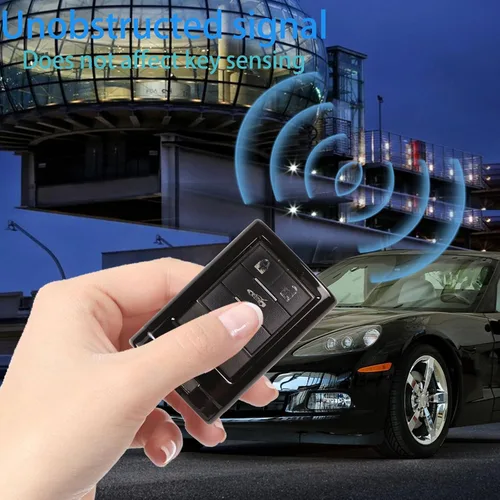 Miniatura 2 de Funda para llavero de automóvil, carcasa inteligente con control remoto inteligente con llaveros de cuero compatible con Chevrolet Corvette C6 C7