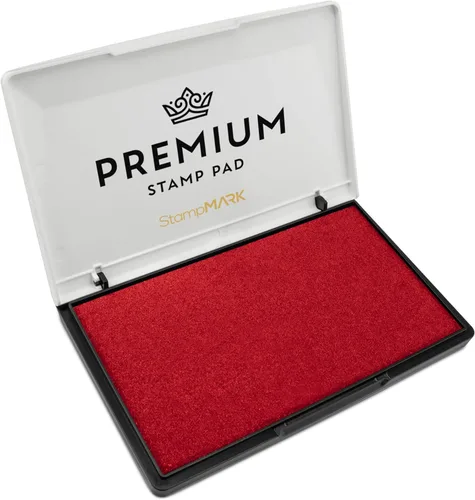 Miniatura 10 de StampMark Almohadilla de sello prémium tamaño mediano 3 x 4 pulgadas – para sellos de goma tradicionales – Almohadilla de fieltro color rosa