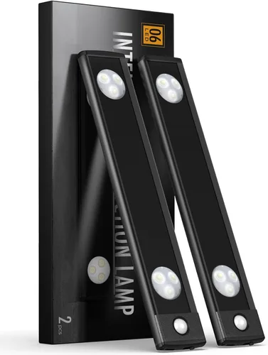 Miniatura 9 de YIGER Luces para debajo del gabinete, luz inalámbrica con sensor de movimiento para interiores, iluminación LED cálida de 10 pulgadas, funciona