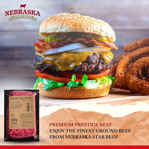 Miniatura 5 de Nebraska Star Beef - Carne molida Angus (10 paquetes de 1 lb) - Prestige, carne molida, hamburguesa congelada, empanadas de hamburguesa, hamburguesa