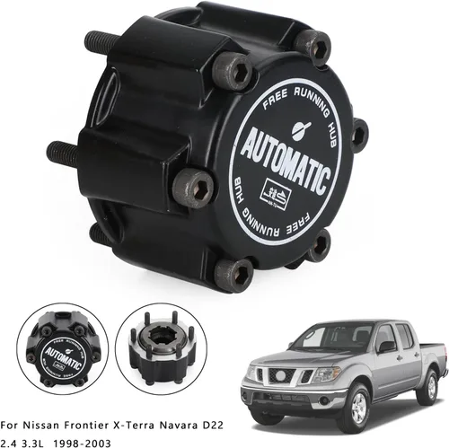 Miniatura 3 de Bloqueo de cubo de rueda de funcionamiento libre 28 estrías compatible con Nissan Frontier X-Terra Navara D22 2.4 3.3L 1998-2003#