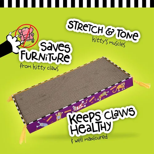 Miniatura 5 de FAT CAT La caja de juguetes para gatos Big Mama's Scratch incluye hierba gatera 100% orgánica cultivada en los Estados Unidos