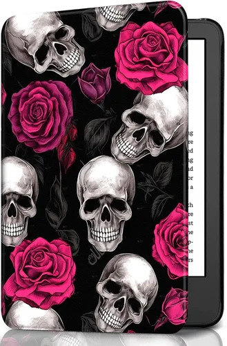 Miniatura 56 de Funda para Kindle básico de 6 pulgadas (11.ª generación), múltiples ángulos, piel sintética, delgada, con función de encendido y apagado automático