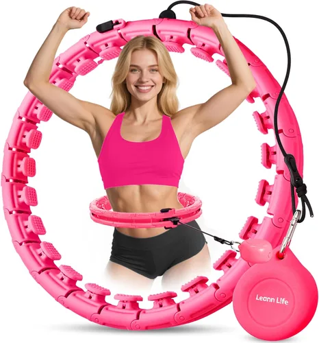 Miniatura 15 de Leann L!fe U1-30 Knots Waist 61”, Magnetic Lock Smart Weighted Hula Hoop for Adults Weight Loss, Infinity Hoop Plus Size, Children Adult Home