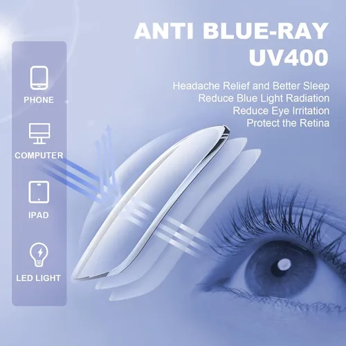 Miniatura 5 de Gafas de lectura para mujer, paquete de 5 lentes de lectura con bloqueo de luz azul con bisagra de resorte para computadora Multi-a01