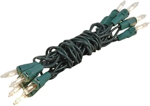 Novelty Lights Mini cadena de luces transparentes de 5.5 pies con 10 bombillas en cable verde, luces incandescentes no conectables para botellas y