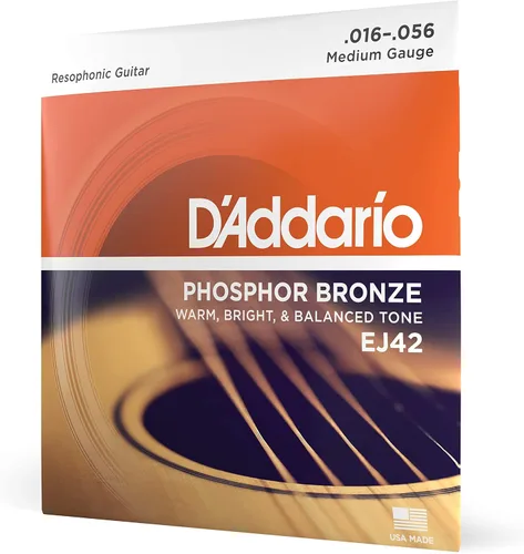 Miniatura 20 de Cuerdas para guitarra acústica de bronce fosforado D'Addario, blanco negro rojo azul