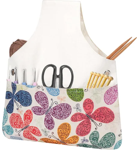 Miniatura 13 de TOGETRUE Bolsa de Hilo, Bolsa Tote de Ganchillo y Tejido, Organizador de Bolsa de Almacenamiento de Hilo Ligera, Bolsas Tote de Hilo para Ganchillo