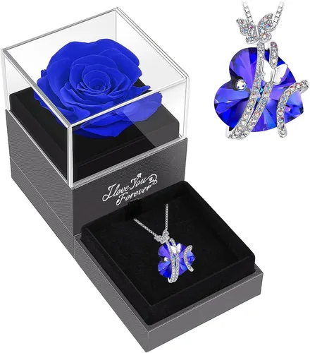 Miniatura 2 de ASELFAD Collares con dije de corazón de mariposa con cristales de piedra natal, regalos del día de la madre, joyería de cumpleaños de aniversario