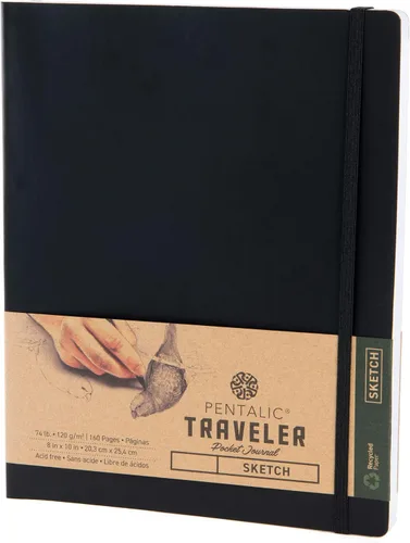 Cuaderno de bocetos Travelers Dot Grid Pentalic Art, libre de ácidos