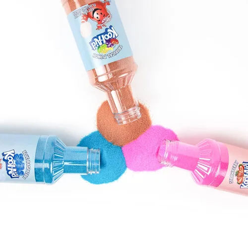 Miniatura 7 de Nostalgia Kool-Aid - Kit variado de algodón de azúcar – 3 sabores de azúcar de hilo dental (frambuesa azul, fresa, ponche tropical) – Botellas de 7