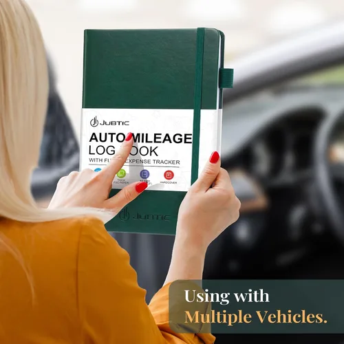Miniatura 6 de JUBTIC Libro de registro de kilometraje automático para impuestos, libro de registro de mantenimiento de vehículos, rastreador de kilometraje