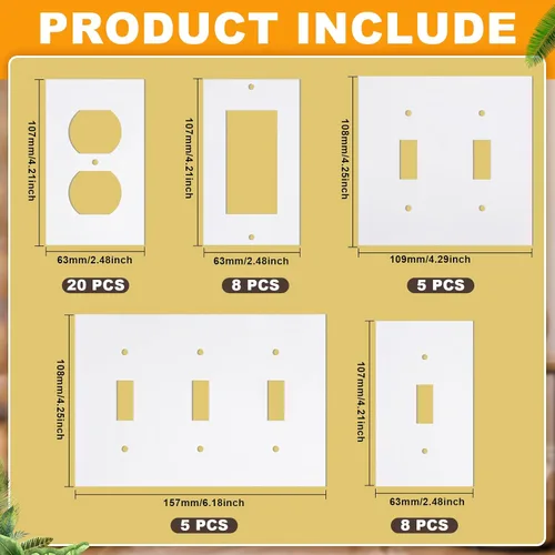 Miniatura 2 de Tondiamo 46 Paquetes de Almohadillas de Aislamiento para Tomacorrientes, Selladores de Placas de Pared para Ahorro de Energía Eléctrica, Aislamiento