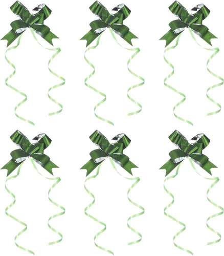 PATIKIL Lazos de 2 pulgadas, paquete de 40 lazos decorativos para bodas, fiestas, cumpleaños, decoraciones color verde