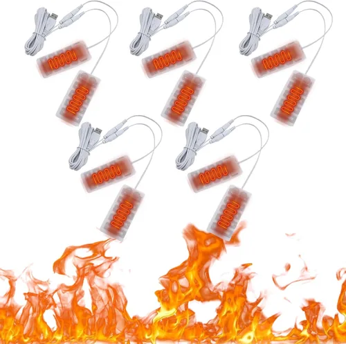 Miniatura 12 de Almohadilla calentadora de guantes eléctricos, almohadilla térmica portátil, almohadilla térmica recargable por USB, forro de guantes de fibra