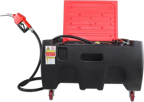 Miniatura 8 de Tanque portátil de combustible diésel de 32 galones con bomba de transferencia eléctrica de 12 V 12 GPM, boquilla de combustible automático