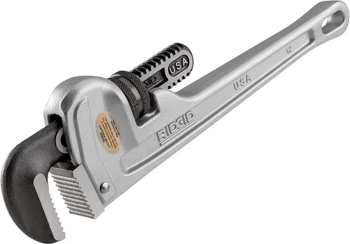 Miniatura 5 de RIDGID 31105 Llave de tubo recta de aluminio modelo 824, 24 pulgadas (producto 1) y llave de tubo recta de aluminio RIDGID 47057, 12 pulgadas