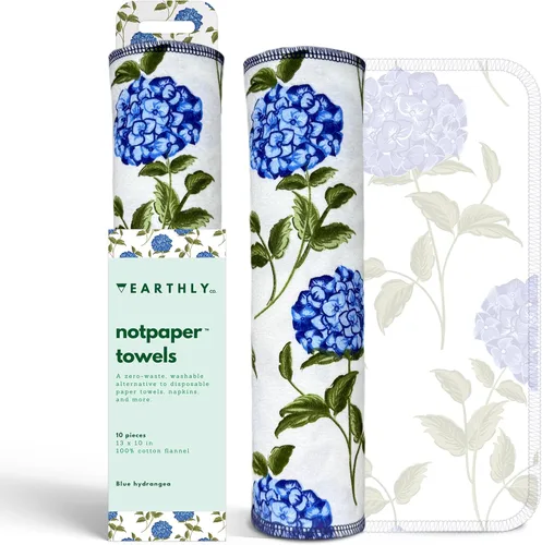 Miniatura 13 de Toallas de papel reutilizables, paquete de 10 unidades, rollo de toallas de papel de algodón lavables, servilletas reutilizables sin papel