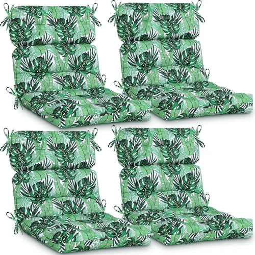 Miniatura 12 de Geelin 2 cojines de respaldo alto para silla de patio, para interiores y exteriores, cojines de respaldo copetudo para patio, mecedores, reemplazo
