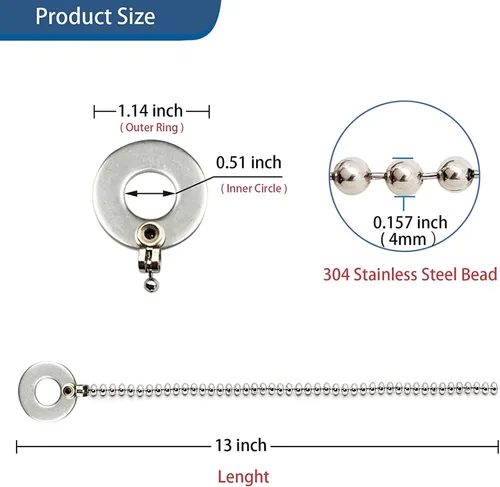 Miniatura 6 de Cymbal Sizzler - Juego de tambor de cadena de acero inoxidable para adultos, niños, amantes de la banda y tambor, paquete de 2, G33699