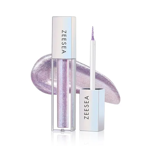 Miniatura 7 de zeesea Sombra de ojos líquida de color galaxia con purpurina, maquillaje de ojos deslumbrante, alta pigmentación y larga duración