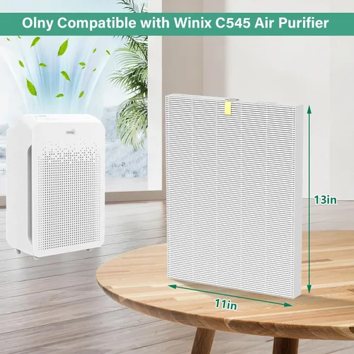 Miniatura 5 de Paquete de 4 filtros de repuesto C545 True HEPA S compatibles con purificador de aire Winix C545, B151, P150, 9300, filtro Ture HPEA S solamente