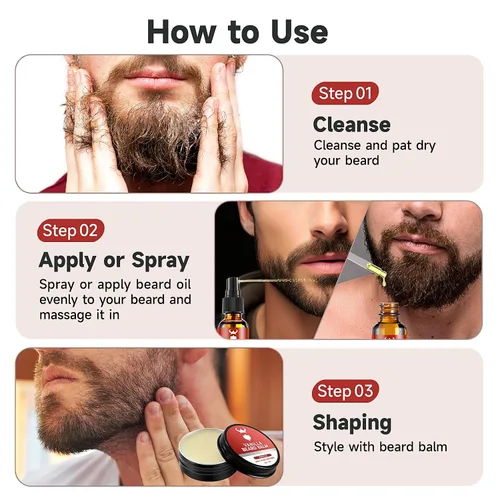 Miniatura 7 de Kit de Crecimiento de Barba MistySprite - Concentración 2X de Biotina para Hombres, Ingredientes Naturales con Aceite de Argán, Aceite de Jojoba