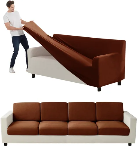 Miniatura 160 de Funda para Sofá de Terciopelo, Fundas Elásticas para Sofá para Funda Principal Separada/Respaldos y Cojines de Asiento, Funda para Sofá, para Fundas