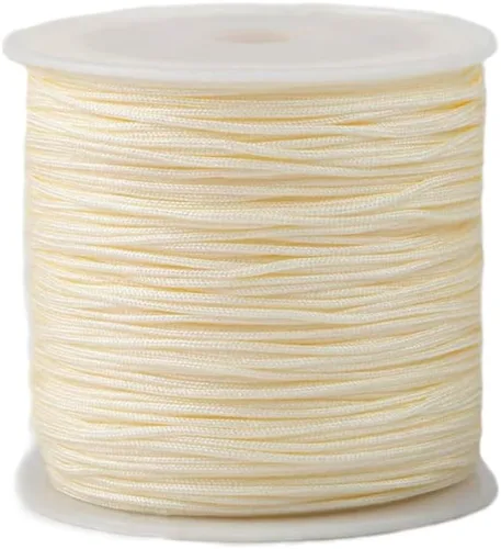 Miniatura 22 de Cordón de nailon trenzado de 150 yardas de 0.020 in, cuerda de hilo de nailon trenzado para pulseras de nudos chinos, collares, macramé, joyería