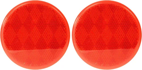 Miniatura 3 de GG Grand General 80814 Reflector redondo rojo adhesivo de 3 pulgadas para camiones, remolques, remolques, caravanas y autobuses, 1 paquete