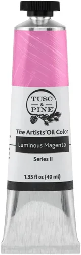 Miniatura 229 de Tusc & Pine Pintura al óleo Artist – Alizarin Crimson, 1.4 fl oz, sin amarilleo, consistencia rica y cremosa, carga máxima de pigmento, pinturas al