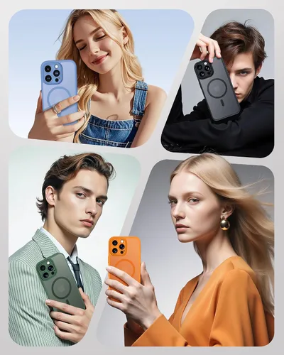 Miniatura 194 de TOCOL Funda para iPhone 11, compatible con Magsafe, protección completa de cámara, imanes integrados, protección contra caídas, funda translúcida