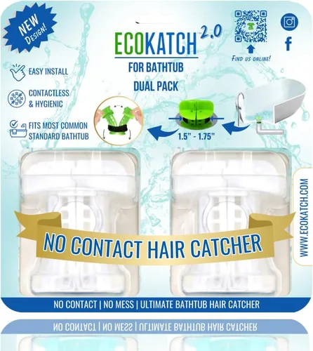 Miniatura 10 de Atrapador de Cabello para Desagüe de Bañera – Desecho sin Contacto, Oculta el Cabello, Colador de Malla de Silicona Reutilizable, se Adapta a Blanco