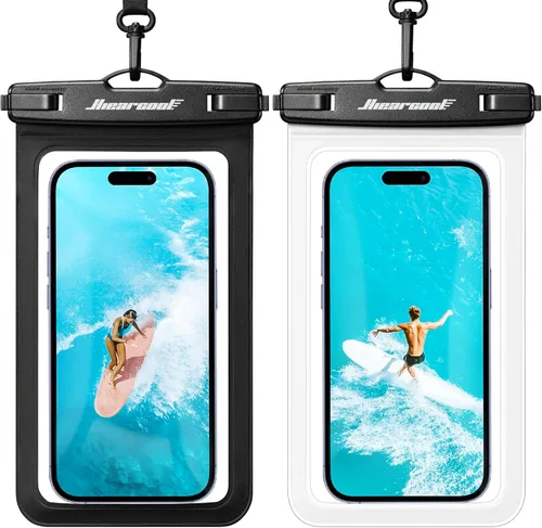Miniatura 11 de Hiearcool Bolsa impermeable para teléfono, funda impermeable para teléfono con cordón cruzado compatible con iPhone 17, 16, 15, 14, 13 Pro Max de 2