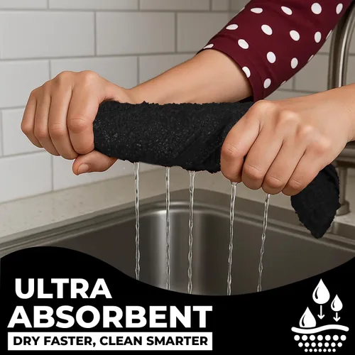 Miniatura 7 de DAN RIVER Paquete de 6 toallas de cocina de alta calidad, 100% algodón (16 x 26 pulgadas), súper suaves, altamente absorbentes, de secado rápido