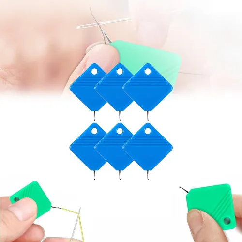 Enhebrador automático de agujas, enhebrador de agujas para máquina de coser, enhebrador de agujas de bricolaje para manualidades de costura, se Azul
