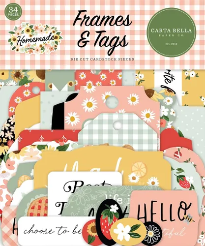 Carta Bella Paper Company Marcos y etiquetas caseros, multicolor