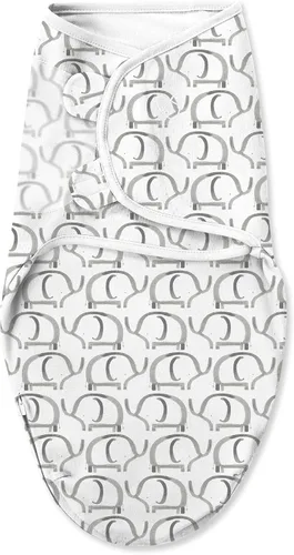 Miniatura 5 de SwaddleMe Luxe Easy Change Swaddle, Ellie Elephant/Triángulo Gris, S/M (0-3 meses)