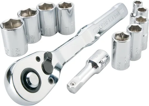 CRAFTSMAN CMMT34871 - Juego de herramientas mecánicas, métrico, transmisión de 1/4 pulgada, 11 piezas