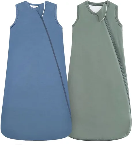 Miniatura 22 de HAPIU Saco de dormir unisex de rayón hecho de bambú TOG 1.0, cremallera premium de 2 vías, manta portátil para bebé