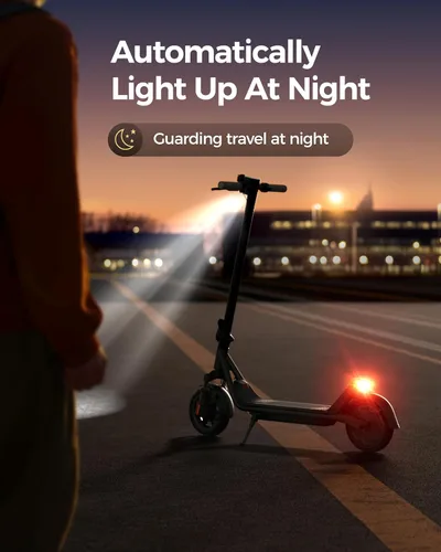 Miniatura 7 de Patinete eléctrico para adultos, motor de 300W hasta 15.5 MPH, neumáticos sólidos de 8.5", pantalla LED y control por APP, patinete eléctrico
