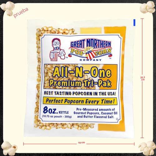 Miniatura 7 de Paquetes de palomitas de cine con 40 unidades - Palomitas pre-medidas de 8 onzas todo en uno, paquetes de grano, sal y aceite para máquinas