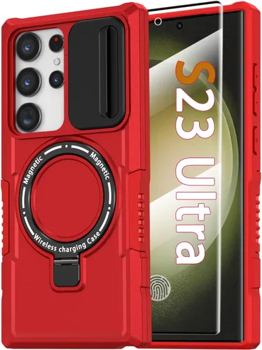 Miniatura 27 de Funda magnética para Samsung Galaxy Note 20 Ultra con soporte de anillo [con protector de pantalla] [Compatible con carga inalámbrica MagSafe] Funda