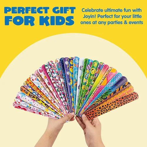 Miniatura 5 de JOYIN 60 piezas de pulseras de bofetada para niños, pulseras a granel con animales, amistad, corazón, recuerdos de fiesta, premios de aula
