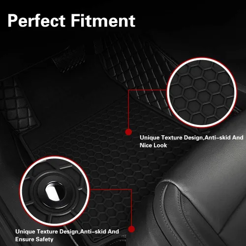 Miniatura 7 de Alfombrilla de Goma para Piso de Automóvil para Honda Civic Sedan 10th 2016 2017 2018 2019 2020 2021 Ajuste Personalizado Completo Revestimientos