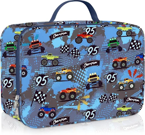 Miniatura 13 de Bolsa de almuerzo térmica aislada para niños Clastyle Sport Ball, grande, azul, con enfriador térmico, para niños, para picnic, escuela, canasta