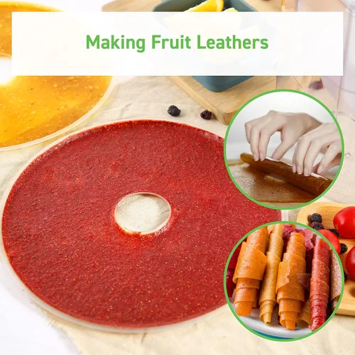 Miniatura 3 de Cosori Accesorios para deshidratadores de alimentos, hojas de rollo de cuero de frutas para 5 bandejas CFD-N051-W solamente, sin BPA, CFD-FR051-WUS