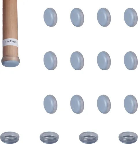 Almohadillas deslizantes para patas redondas de muebles (1 pulgada (0.984 in), paquete de 16 unidades, para mesa/silla/gabinete/sofá, protegen el